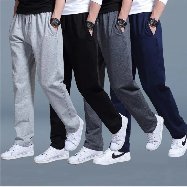Comodi pantaloni da corsa da uomo in morbido cotone con elastico in vita per una perfetta vestibilità