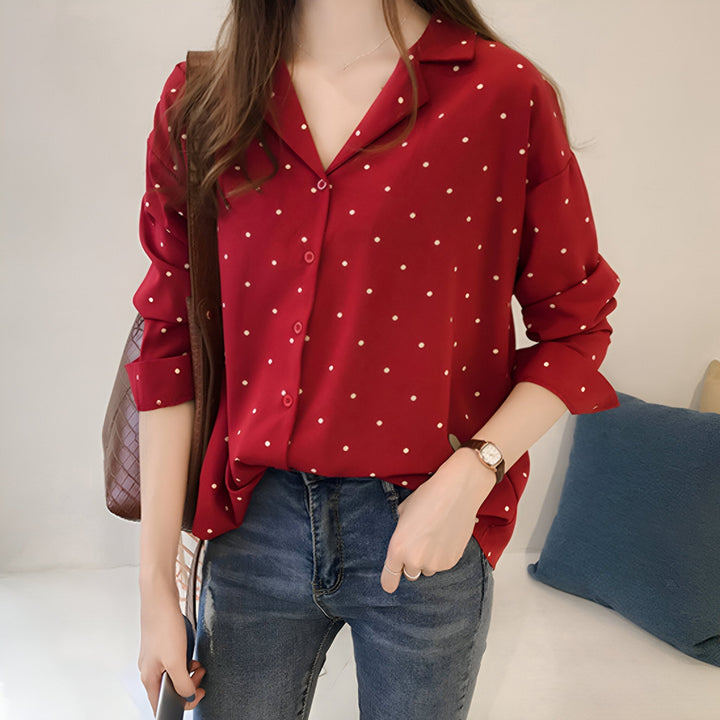 Blusa Clivia Elegante con Pois Giocosi