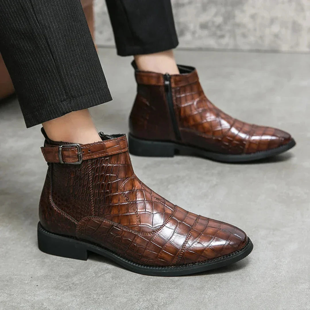 Esclusive scarpe Chelsea da uomo in pelle dallo stile unico e dal design elegante