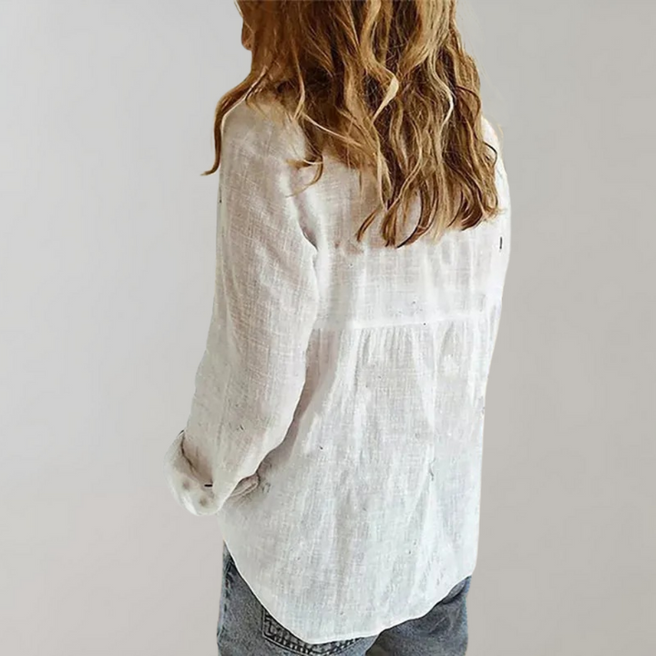 Isabeau – Elegante Katoenen Blouse voor Elke Gelegenheid