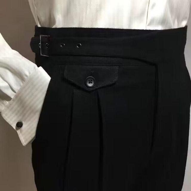 Eleganti pantaloni da uomo in lana con pratica cintura - stile e comfort per tutti i giorni