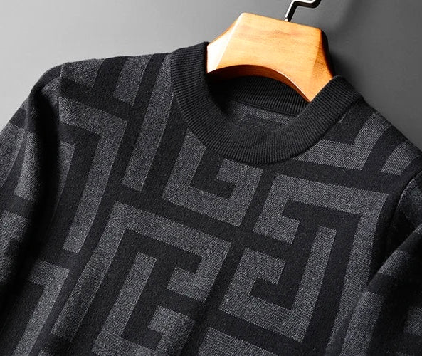 Elegante maglione da uomo in maglia dal design classico e raffinato