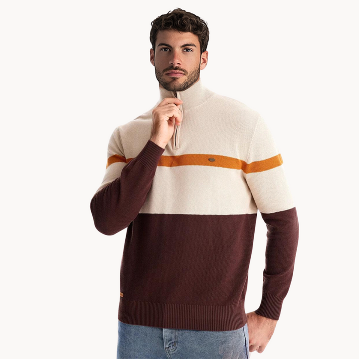 Confortevole maglione da uomo in cotone dallo stile classico da indossare tutti i giorni