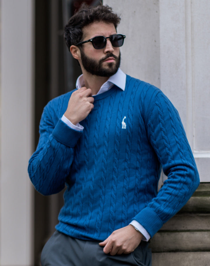 Elegante maglione da uomo in maglia di cotone - eleganza e comfort senza tempo
