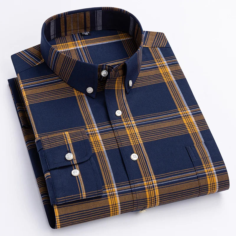 Elegante camicia a quadri da uomo, ideale per uno stile casual