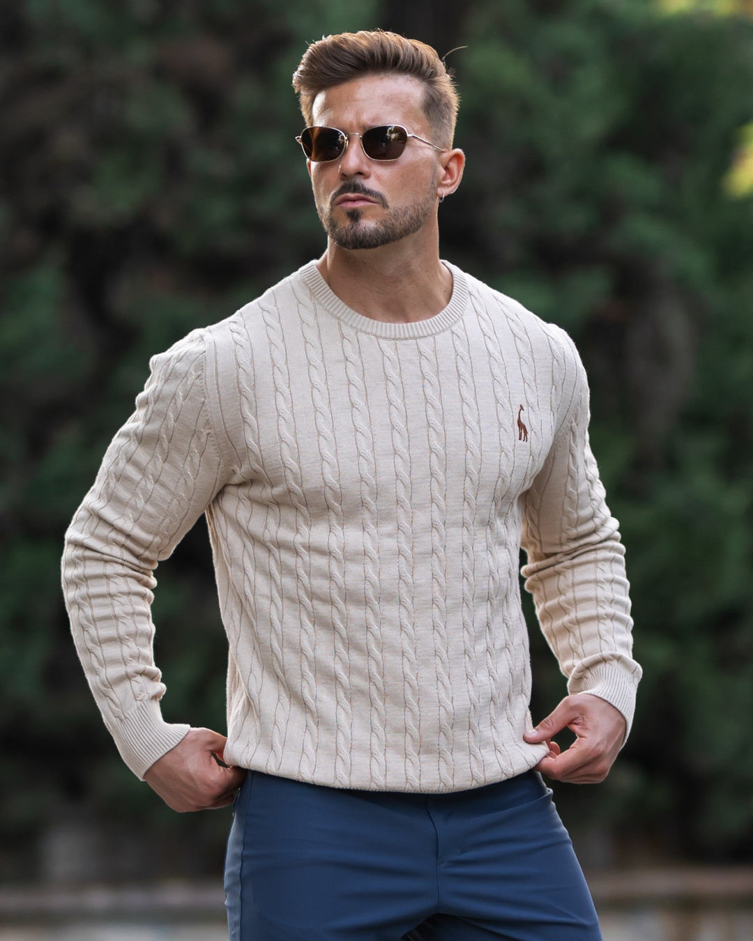 Elegante maglione da uomo in maglia di cotone - eleganza e comfort senza tempo