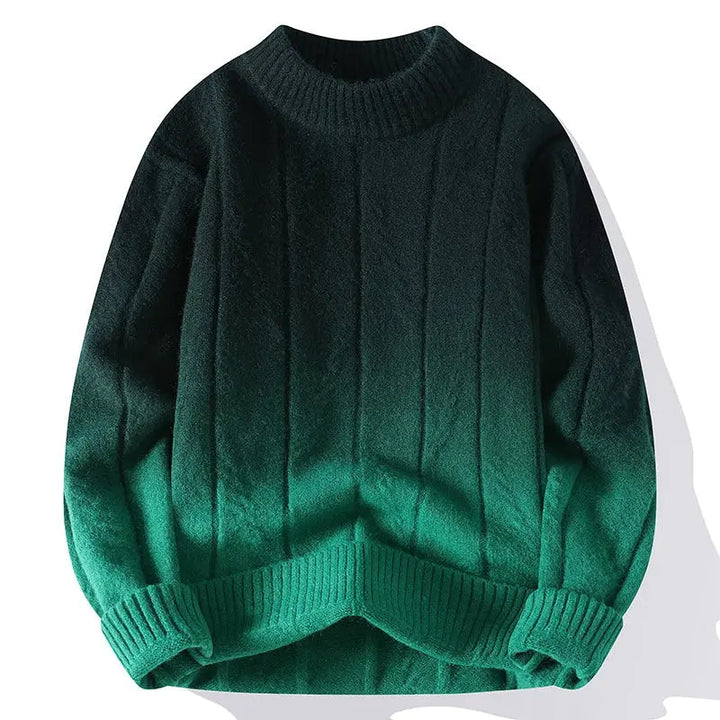 Elegante maglione da uomo in maglia con un'accattivante sfumatura di colore per un look elegante