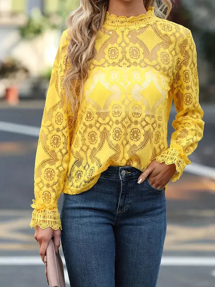 Elegante camicetta di pizzo da donna per un look unico
