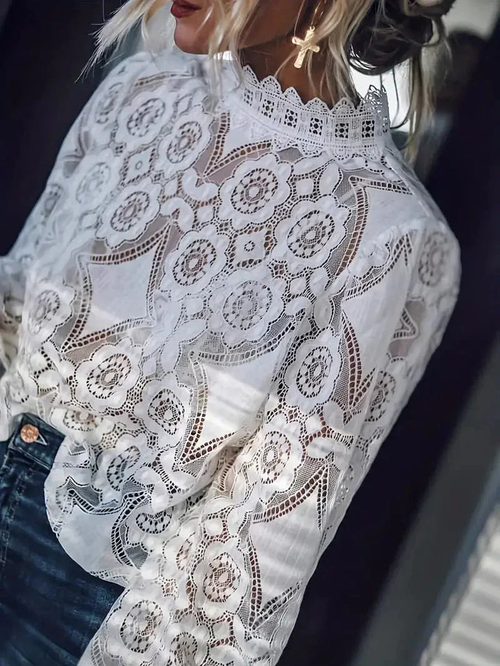 Elegante camicetta di pizzo da donna per un look unico