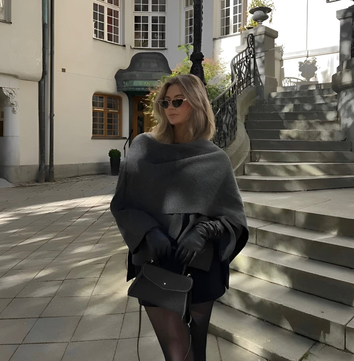 Maddalena™ - Trench in lana con sciarpa