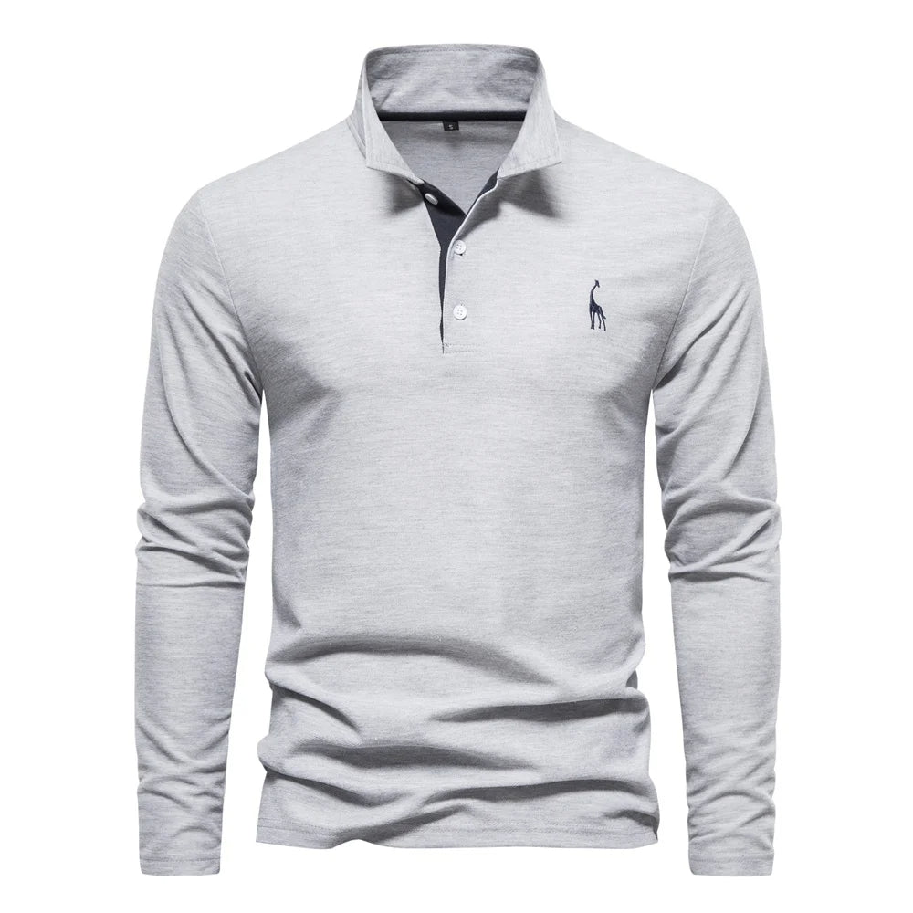 Maglia polo elegante a manica lunga da uomo: una combinazione di stile e comfort