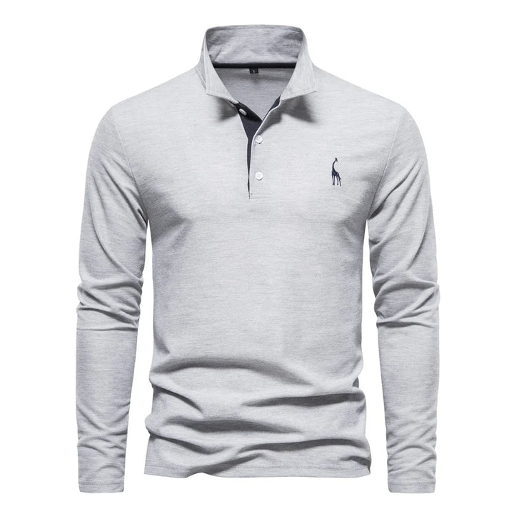 Maglia polo elegante a manica lunga da uomo: una combinazione di stile e comfort