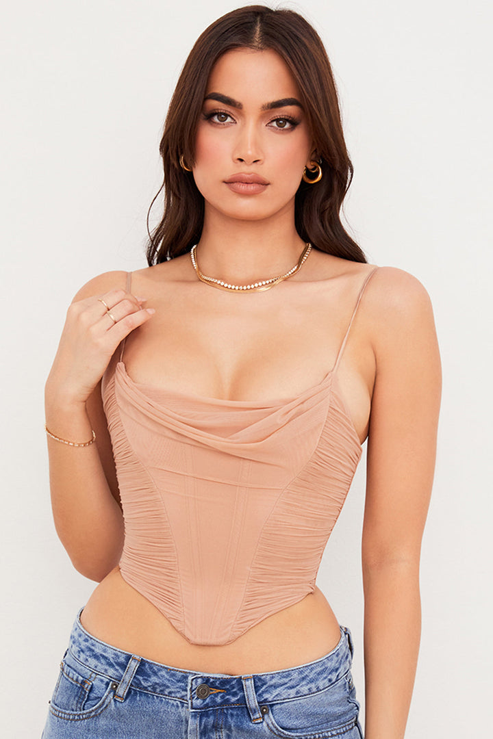 <div>Givienne - Corsetto in Mesh Drappeggiato</div>