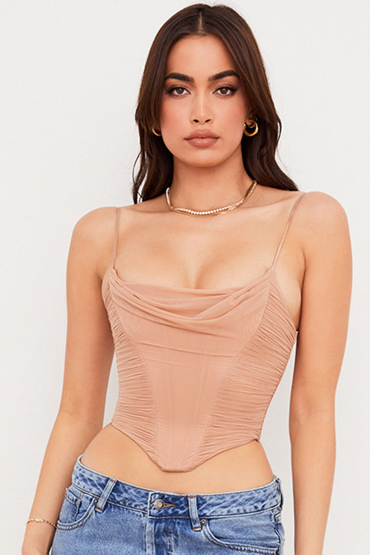 <div>Givienne - Corsetto in Mesh Drappeggiato</div>