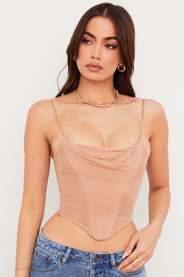 <div>Givienne - Corsetto in Mesh Drappeggiato</div>