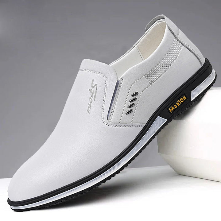 Eleganckie męskie skórzane buty w uniwersalnych kolorach - idealne na każdą okazję