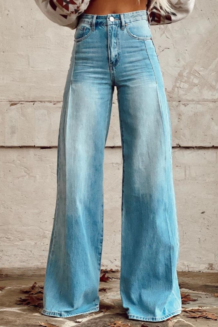 Pantaloni eleganti da donna in tessuto in stile boho