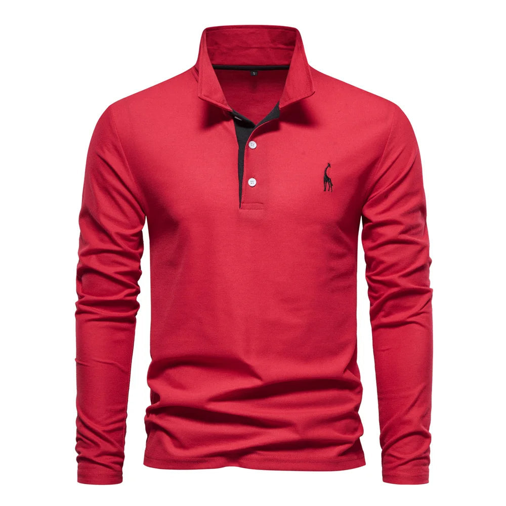 Maglia polo elegante a manica lunga da uomo: una combinazione di stile e comfort