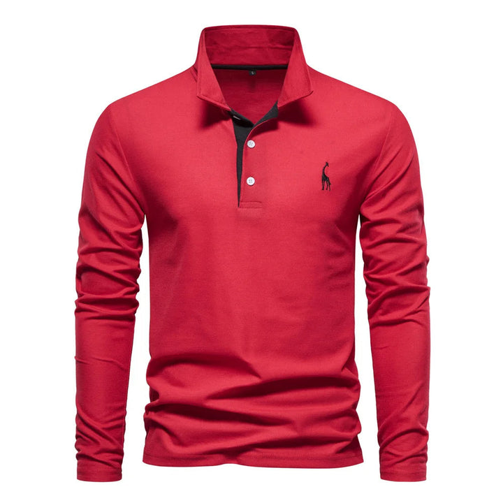 Maglia polo elegante a manica lunga da uomo: una combinazione di stile e comfort