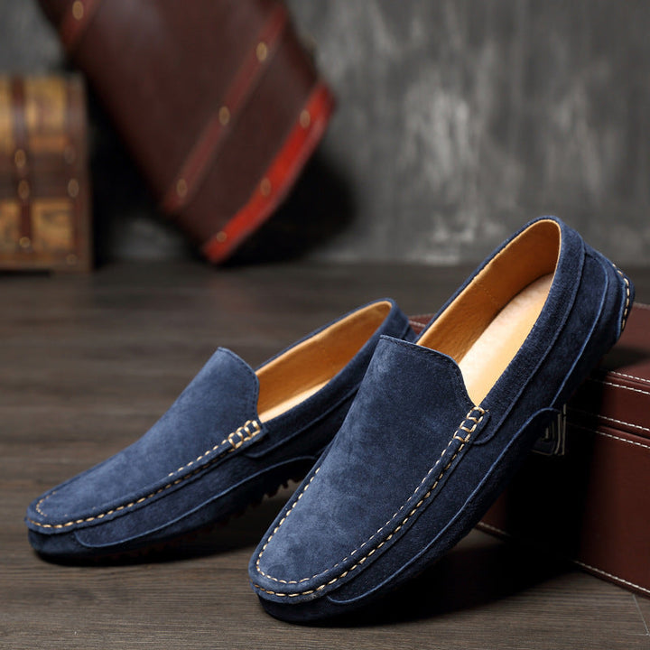 Eleganti mocassini da uomo in pelle scamosciata naturale - eleganza e comfort per tutti i giorni