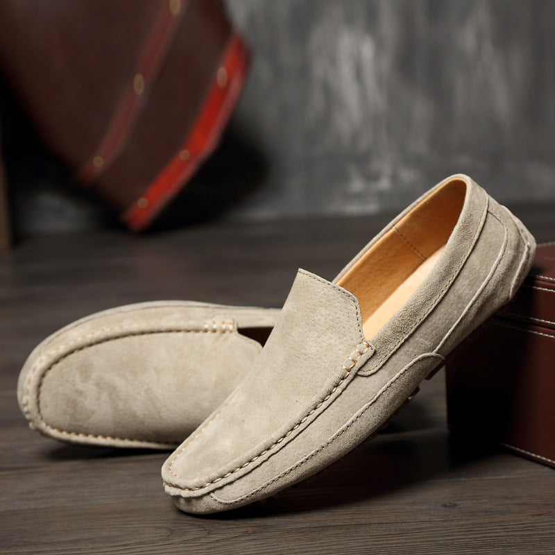 Eleganti mocassini da uomo in pelle scamosciata naturale - eleganza e comfort per tutti i giorni