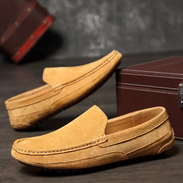 Eleganti mocassini da uomo in pelle scamosciata naturale - eleganza e comfort per tutti i giorni