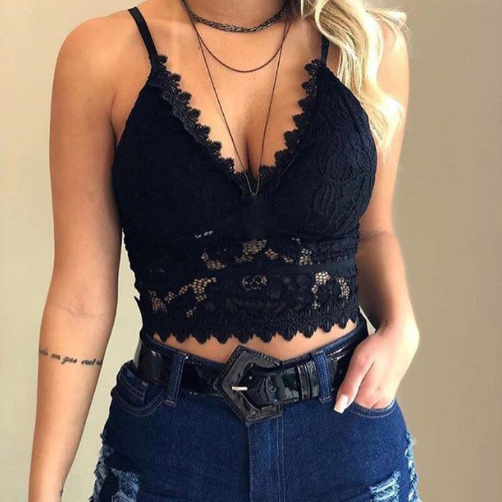 Galia - Verleidelijk Kant Bralette Crop Top voor een Speelse Look