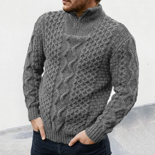 Maglia da uomo elegante e confortevole con collo a mezza zip - massima qualità e comfort