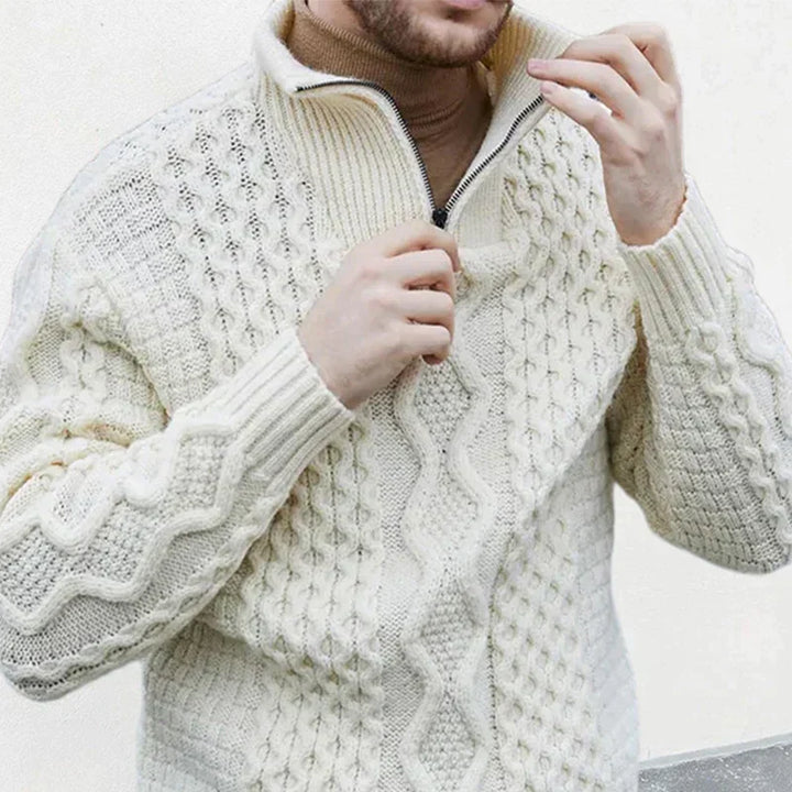 Maglia da uomo elegante e confortevole con collo a mezza zip - massima qualità e comfort