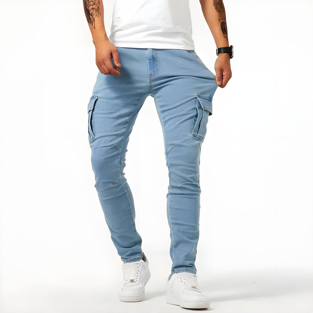 Terenzio™ - Pantaloni Cargo Elasticizzati In Denim
