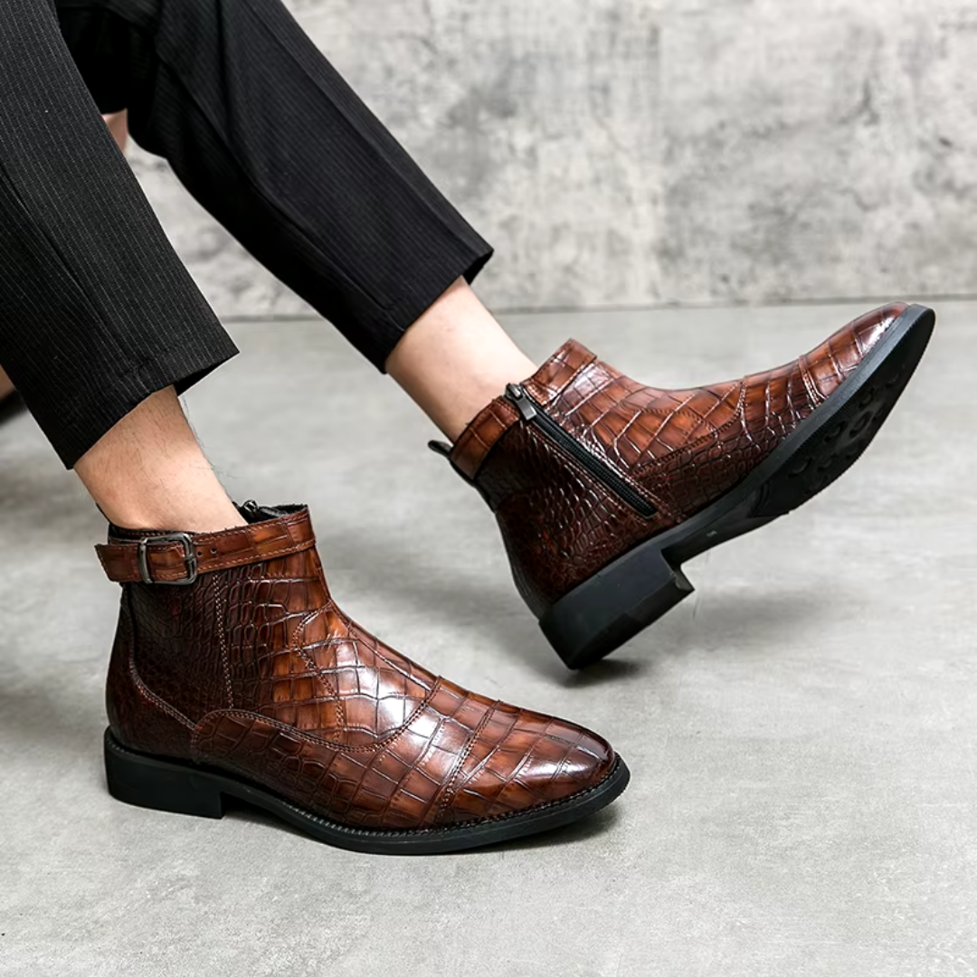 Esclusive scarpe Chelsea da uomo in pelle dallo stile unico e dal design elegante
