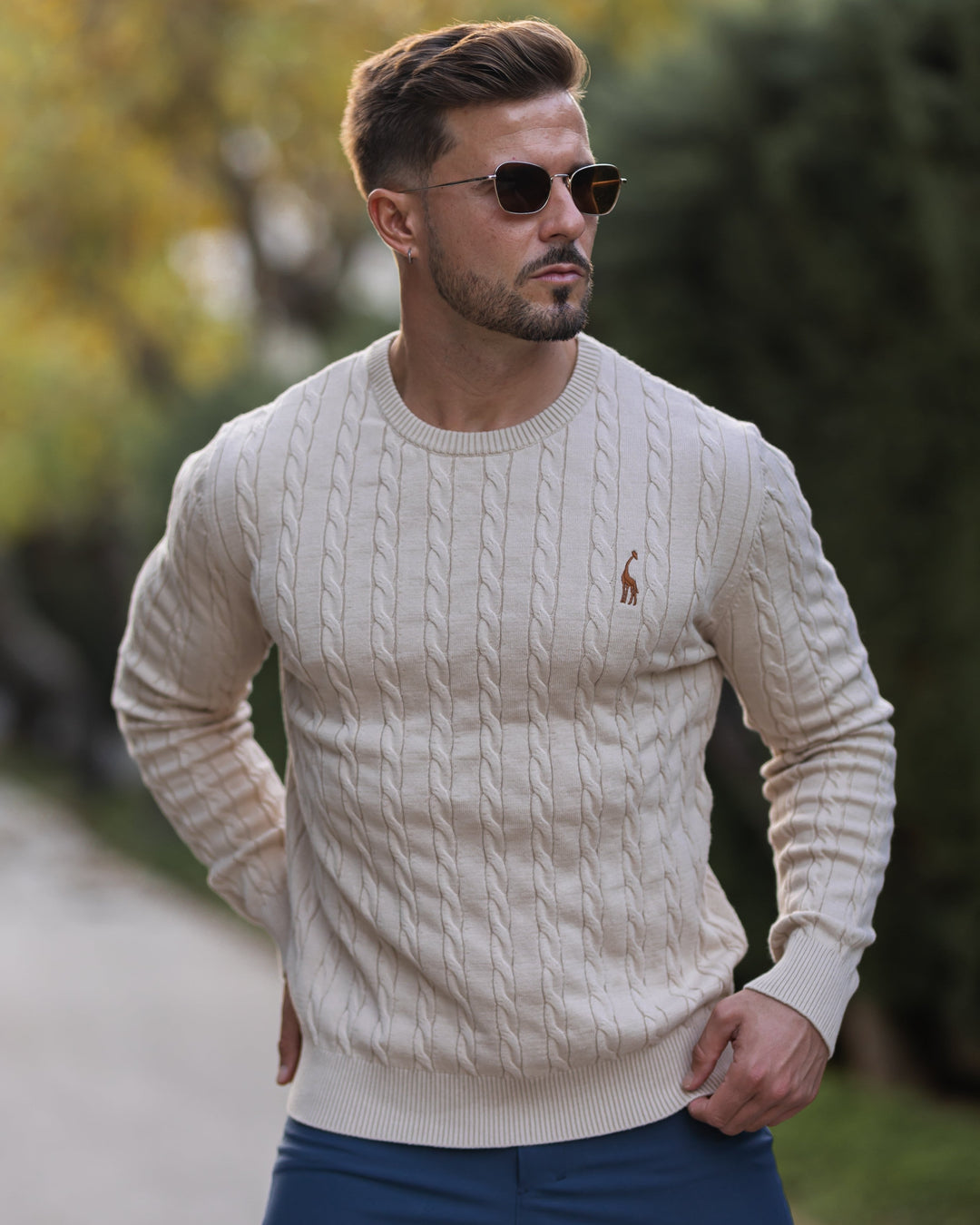 Elegante maglione da uomo in maglia di cotone - eleganza e comfort senza tempo