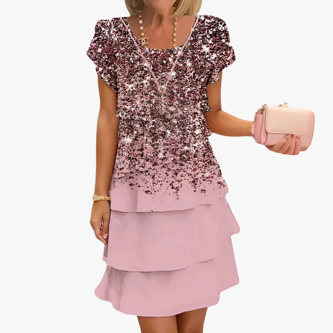 Maxi abito da donna elegante e femminile con stampa floreale