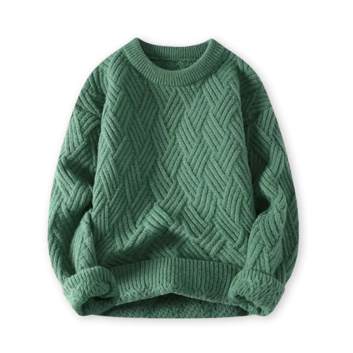 Elegante maglione da uomo in twill di lana - eleganza e comfort per tutti i giorni