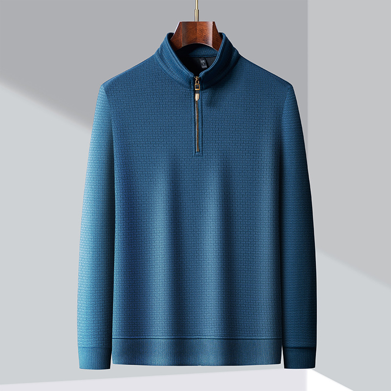 Elegante maglione da uomo in maglia con zip: un'opzione elegante e confortevole per le giornate fredde