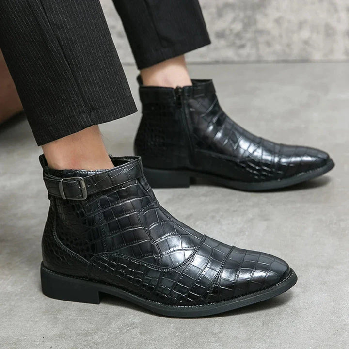 Esclusive scarpe Chelsea da uomo in pelle dallo stile unico e dal design elegante