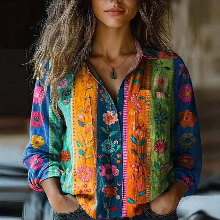 Camicetta vintage da donna elegante e raffinata dal design classico