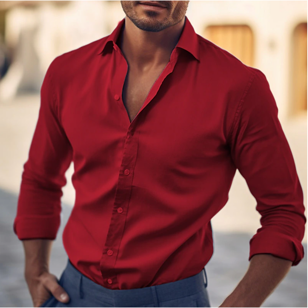 Elegante camicia da uomo dal taglio classico e senza tempo