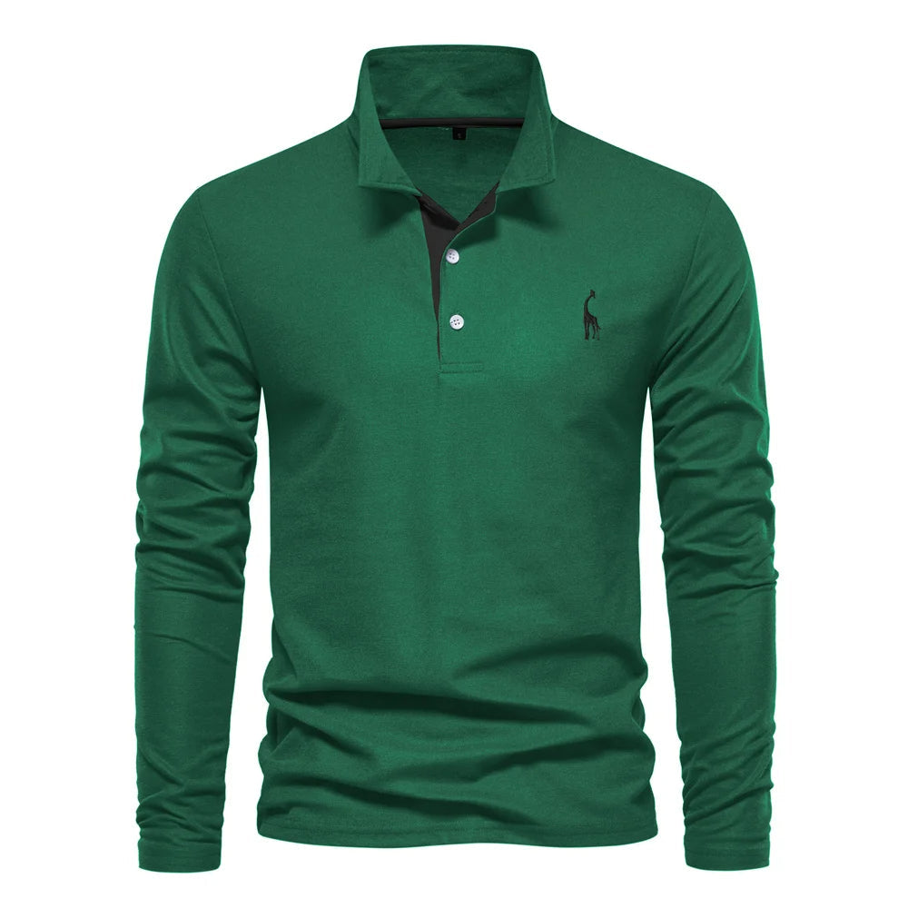 Maglia polo elegante a manica lunga da uomo: una combinazione di stile e comfort