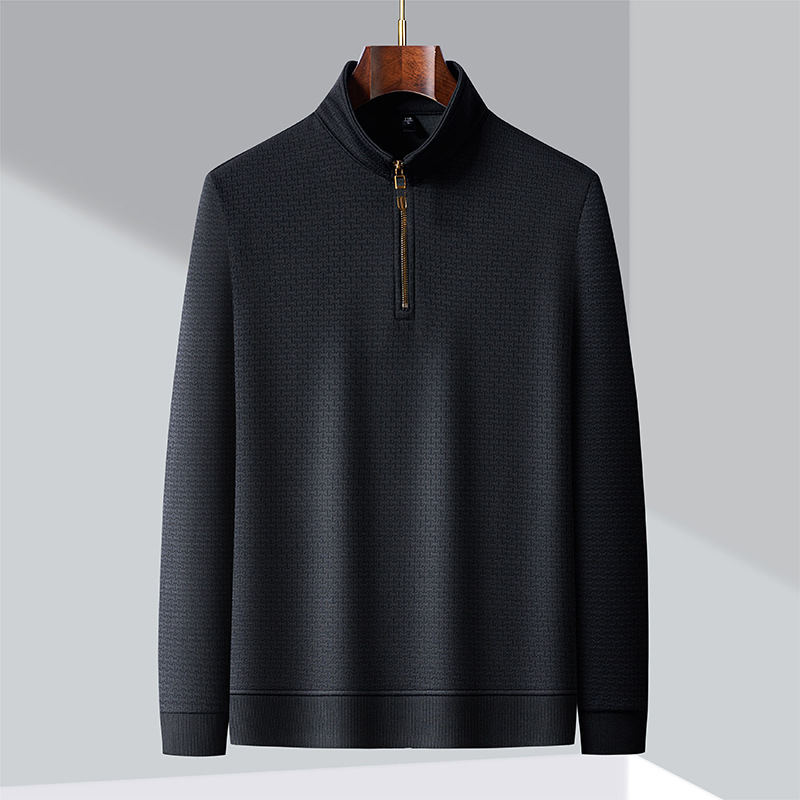 Elegante maglione da uomo in maglia con zip: un'opzione elegante e confortevole per le giornate fredde