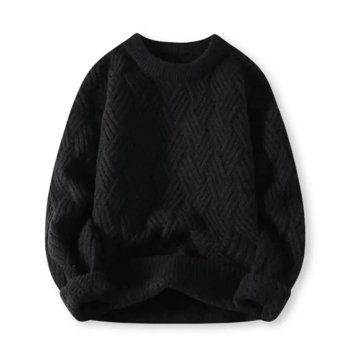 Elegante maglione da uomo in twill di lana - eleganza e comfort per tutti i giorni