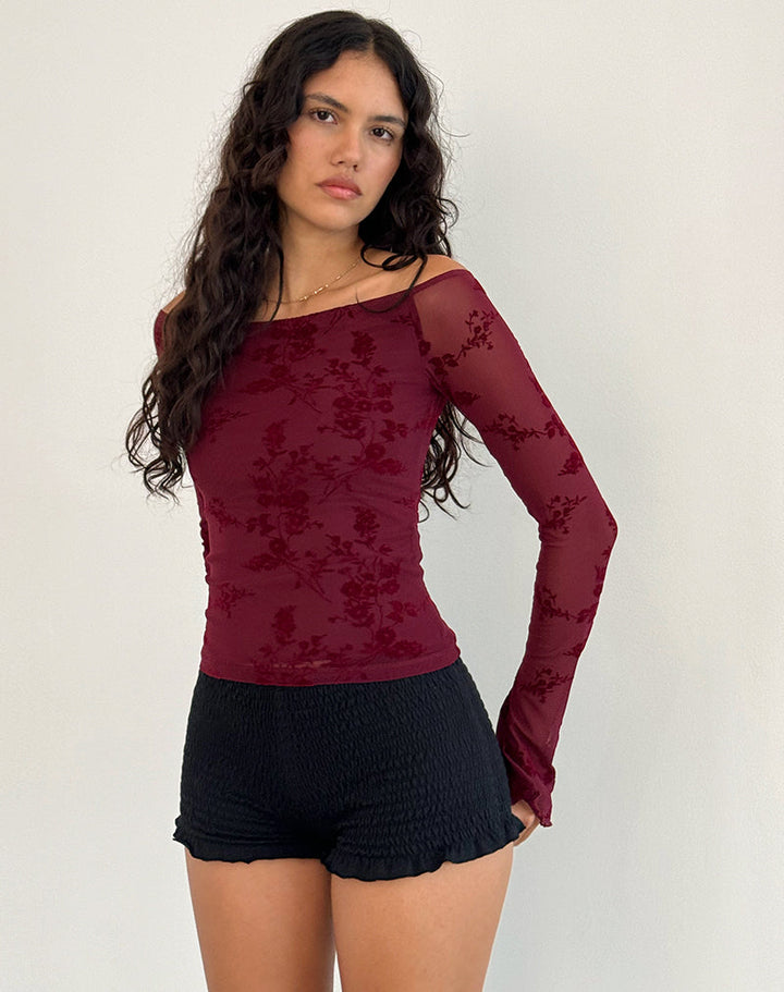 <div>Giuliana - Blusa in Rete Elegante con Spalle Scoperte</div>