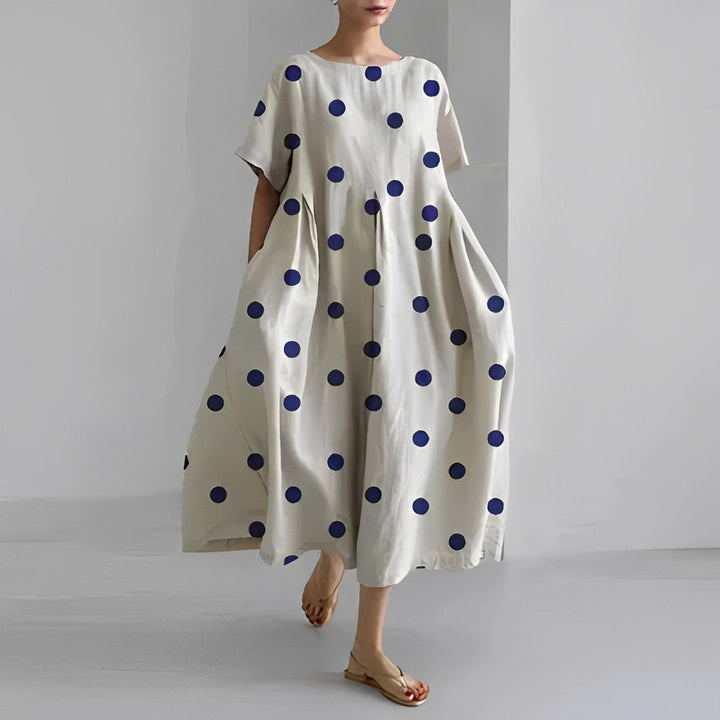 Genova™️ - Abito con Fantasia Floreale Boho