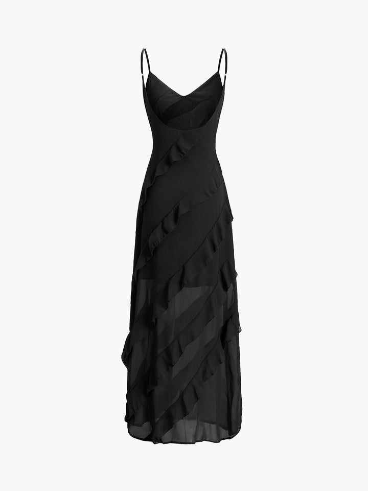 Ravenna™ - Abito sexy in chiffon con schiena scoperta e spacco