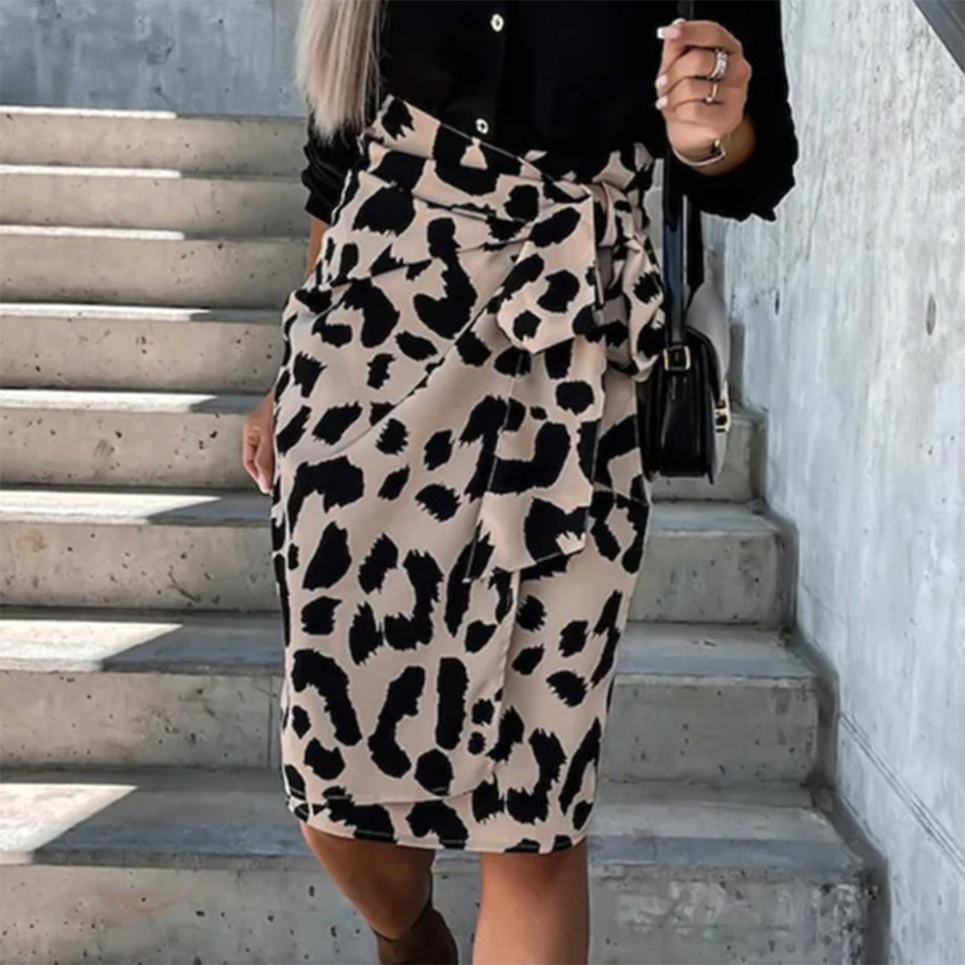 Elegante Dames Rok met Luxe Luipaardprint - Erica per un look elegante