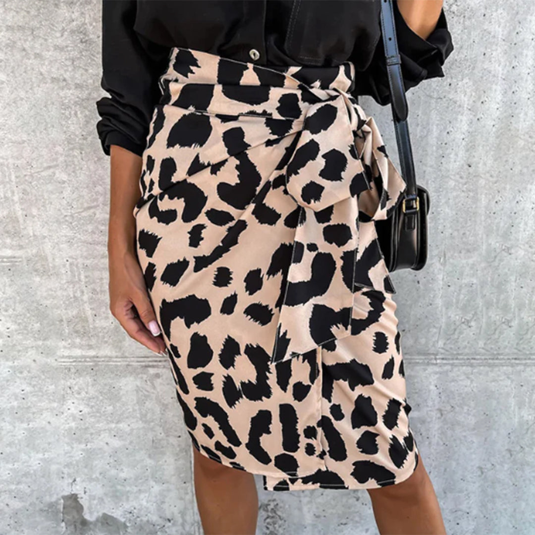 Elegante Dames Rok met Luxe Luipaardprint - Erica per un look elegante
