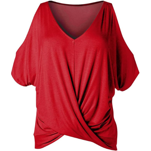 Elegante top da donna con scollo a V e spalle scoperte: una scelta elegante per ogni occasione