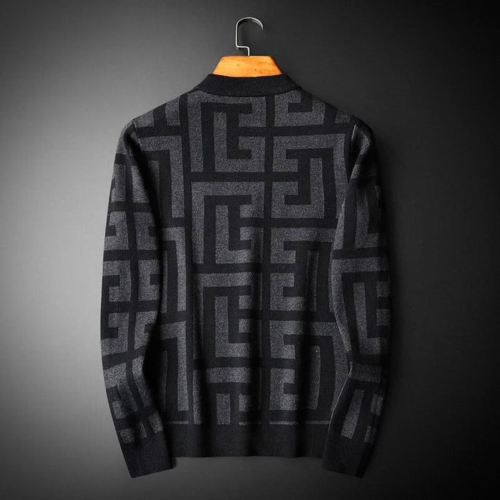 Elegante maglione da uomo in maglia dal design classico e raffinato