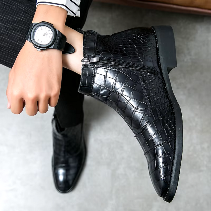 Esclusive scarpe Chelsea da uomo in pelle dallo stile unico e dal design elegante