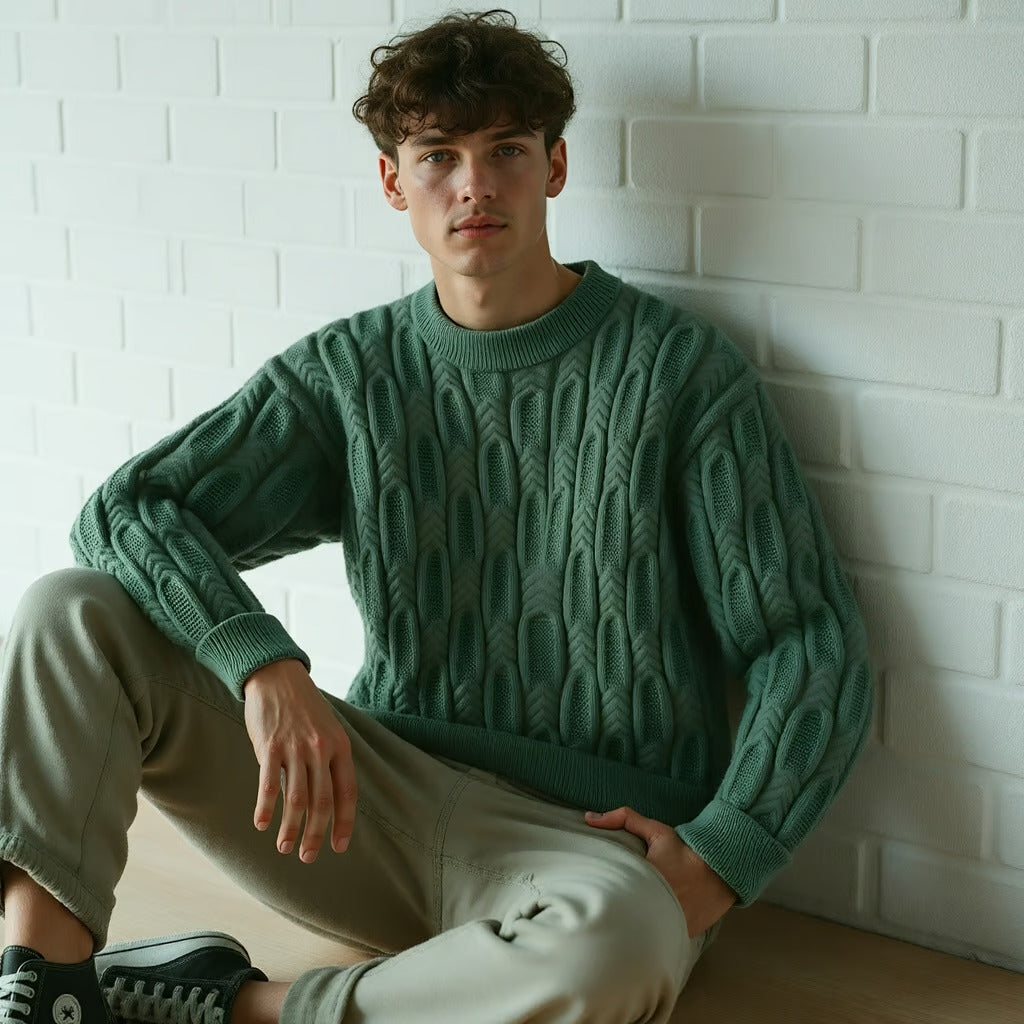 Elegante maglione da uomo in maglia - elegante, caldo e versatile per ogni occasione